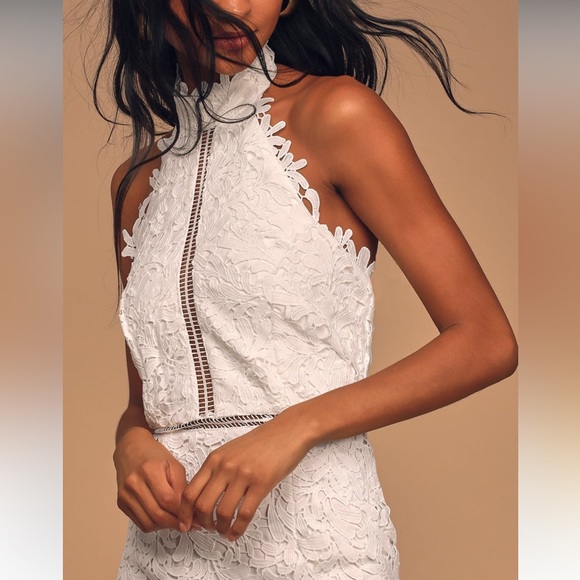 Lulus White Lace Midi Dress‎ - Picture 4 of 7